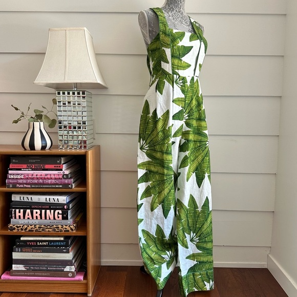 Farm Rio Palm Fan Jumpsuit size XS Missing Belt - Picture 7 of 16
